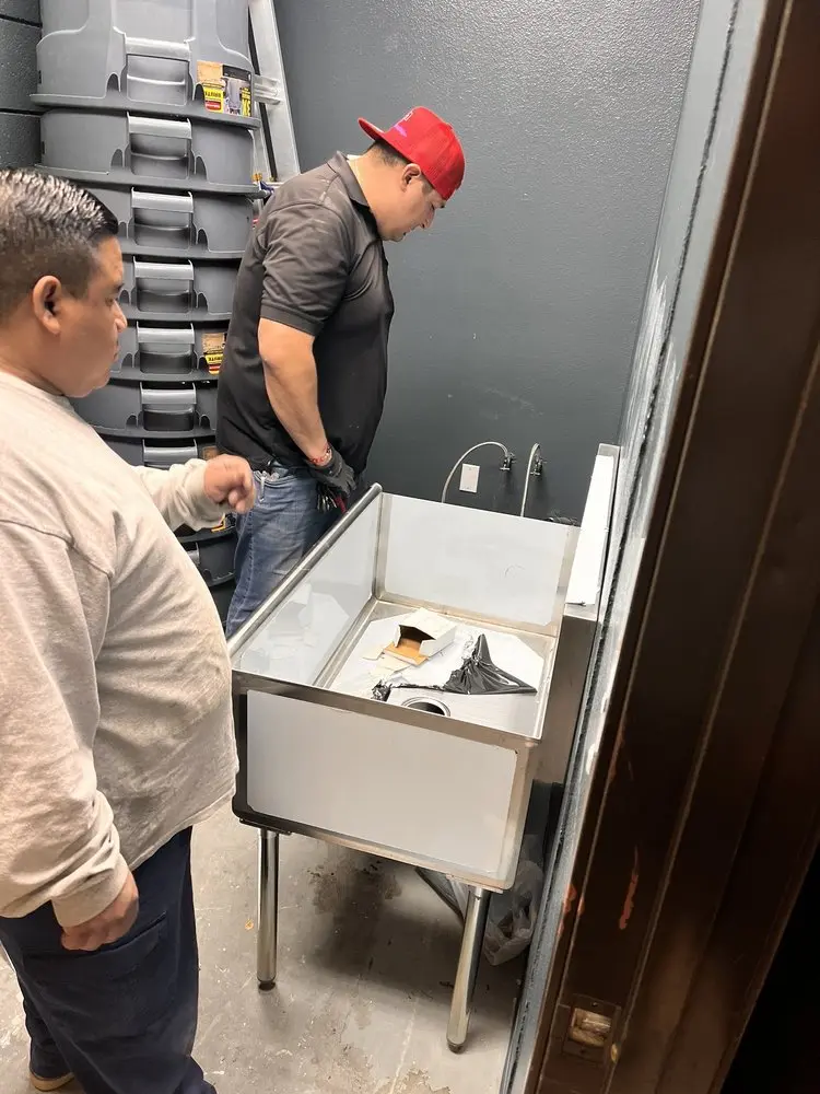 Commercial plumbing and sink installation in Spokane